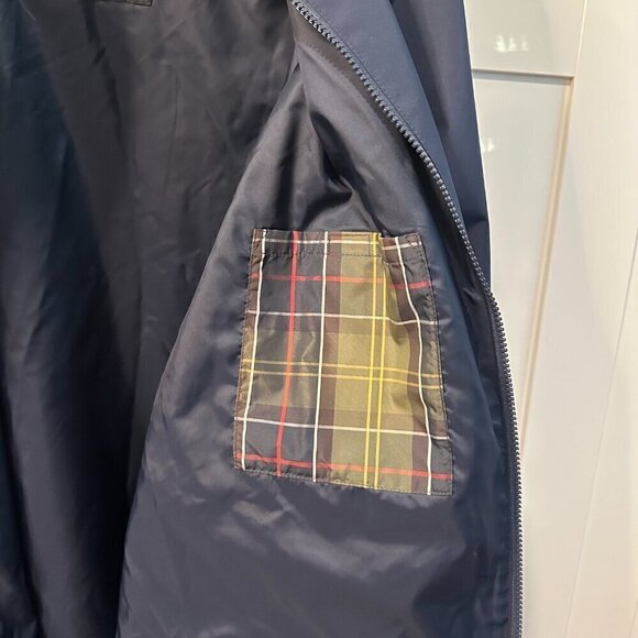 NEW Barbour Men's 'Domus' Water Resistant Zip Up Jacket in Navy Blue- Size Large - Picture 3 of 5